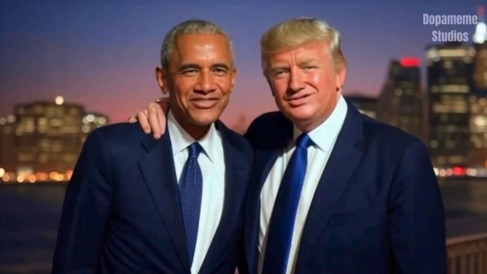 AI-generated Barack Obama and Donald Trump