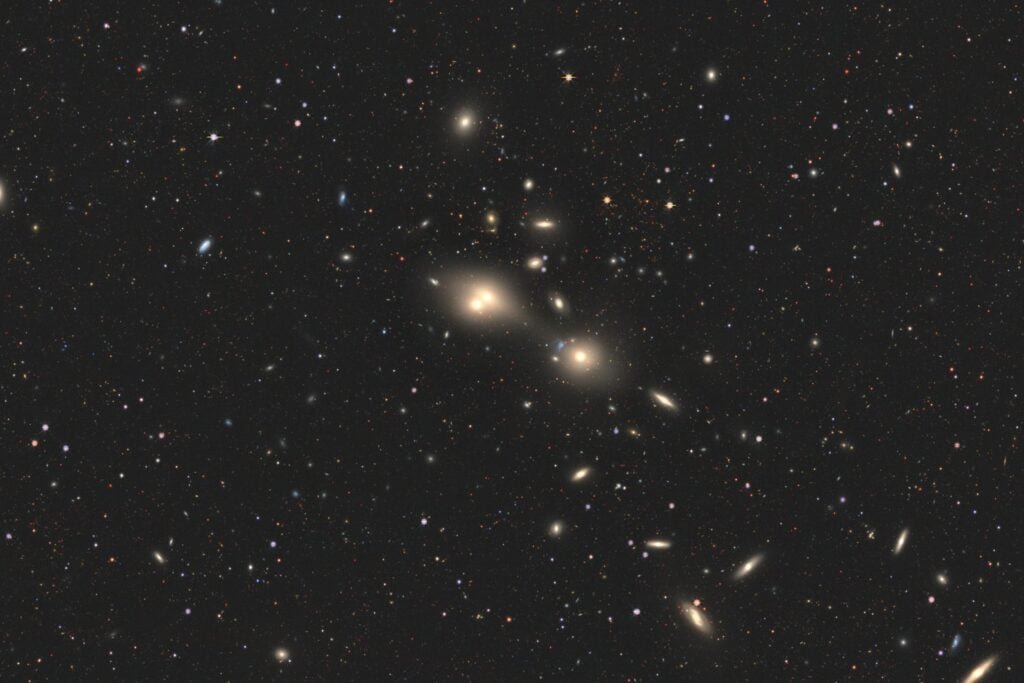 A wide-field view of the cosmic joust.