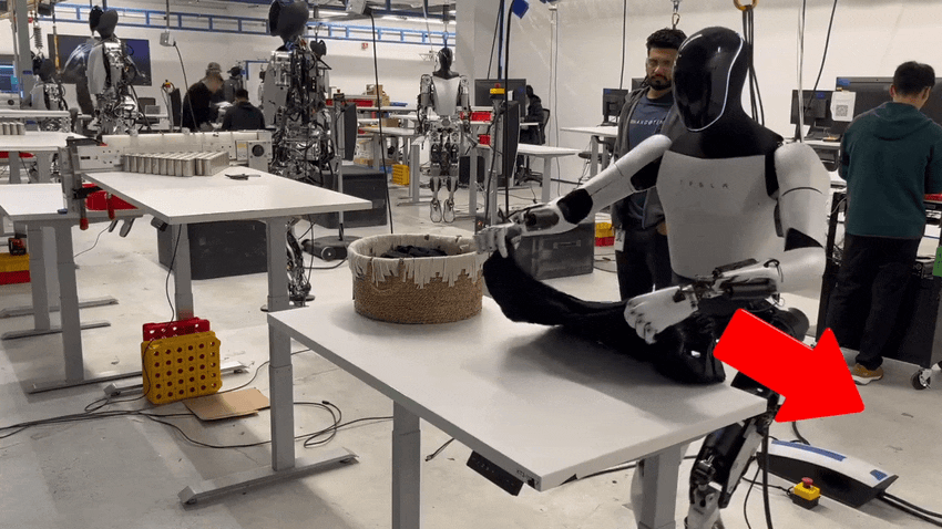 tesla-folding-laundry Tesla's Optimus Robot Folding Laundry