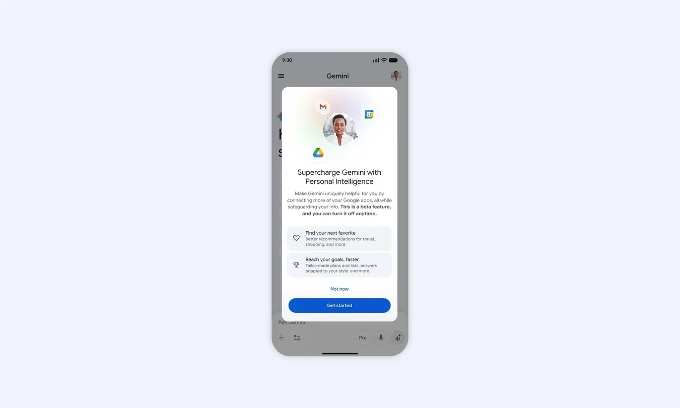 Google Gemini, Kişisel Zekâ özelliğini dünya genelinde erişime açtı.