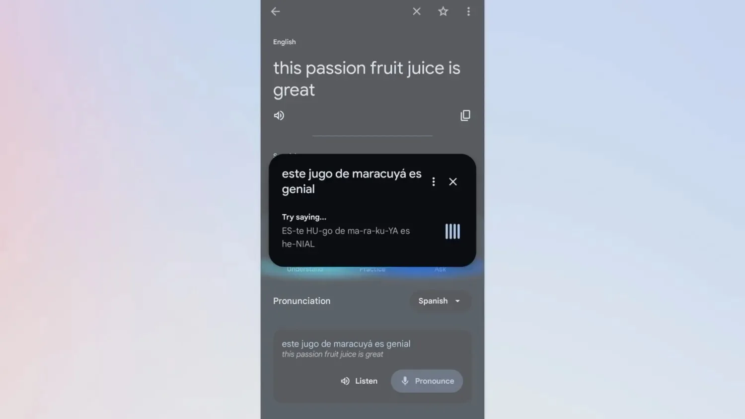 Google Çeviri, 20. yılını telaffuz pratiği özelliğiyle kutluyor.