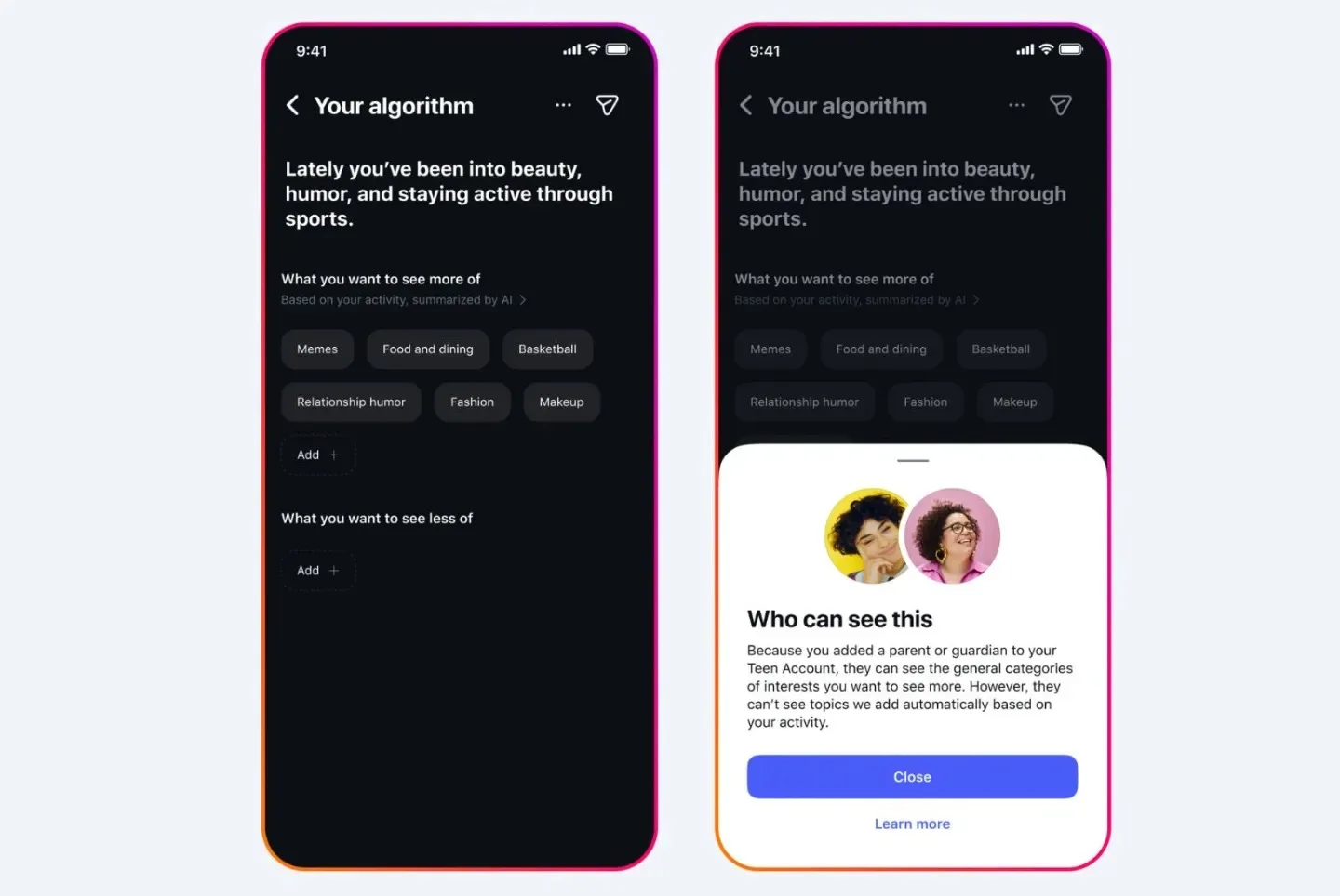 Meta, gençlerin Instagram üzerindeki ilgi alanlarını ailelere daha iyi gösterecek özellikler geliştirecek. Bu sayede aileler, çocuklarının sosyal medya deneyimlerini daha iyi anlayarak onlarla sağlıklı bir iletişim kurabilecekler.