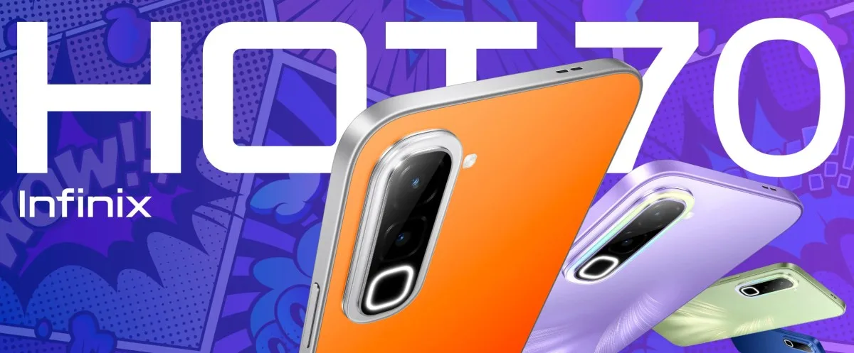 Infinix Hot 70, renk değiştiren tasarımı ve 6000 mAh pil kapasitesiyle tanıtıldı.